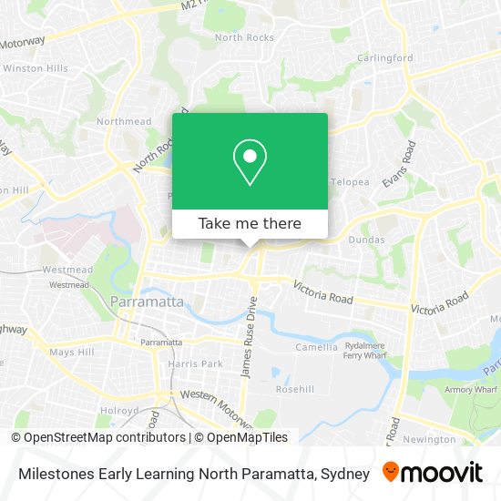 Milestones Early Learning North Paramatta map