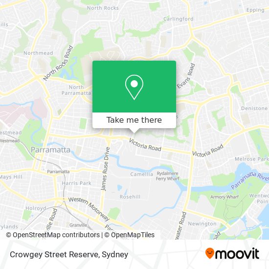 Mapa Crowgey Street Reserve