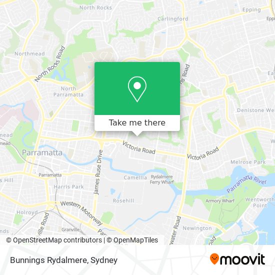 Bunnings Rydalmere map