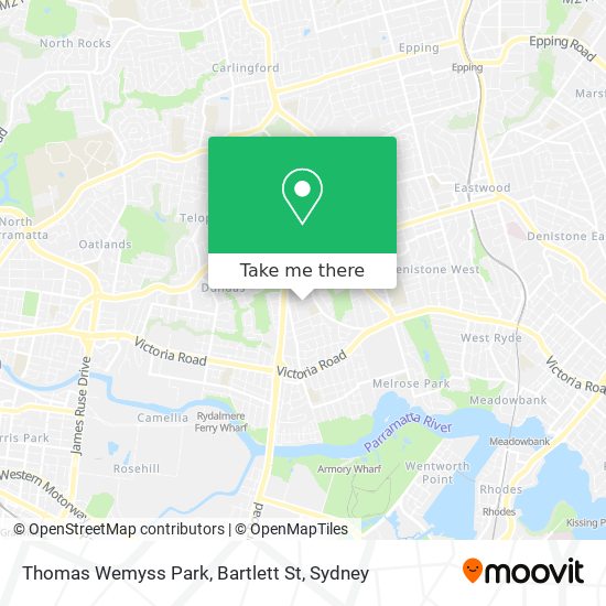 Thomas Wemyss Park, Bartlett St map