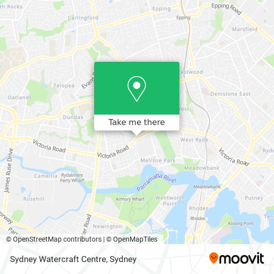 Sydney Watercraft Centre map