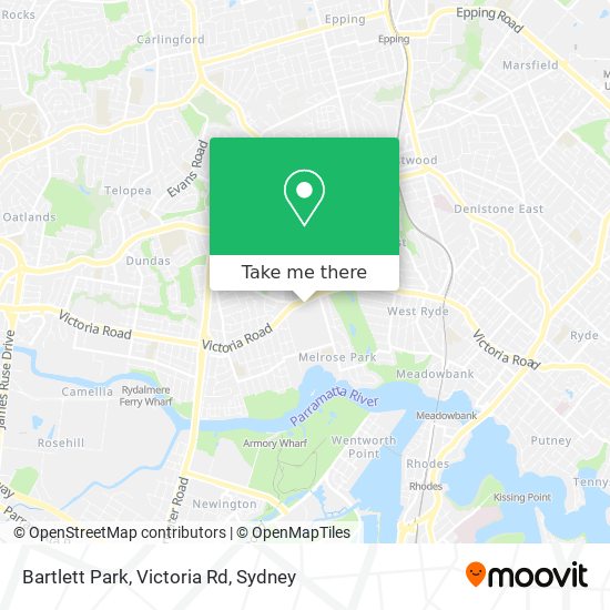 Mapa Bartlett Park, Victoria Rd