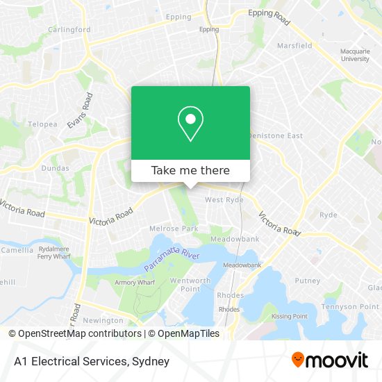 A1 Electrical Services map