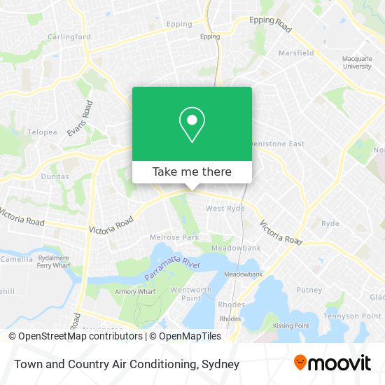 Town and Country Air Conditioning map