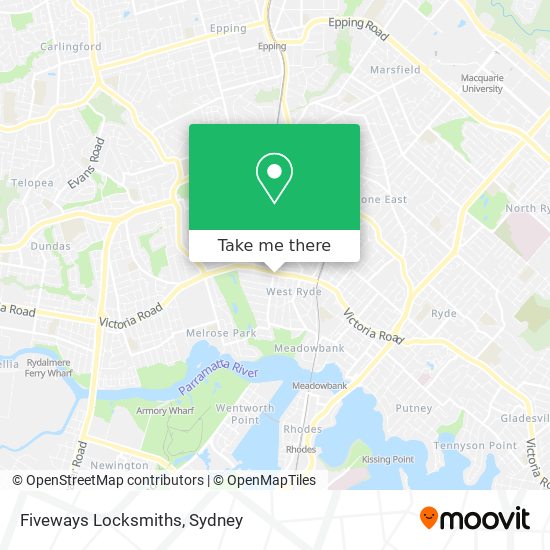 Fiveways Locksmiths map