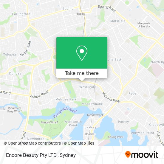 Encore Beauty Pty LTD. map