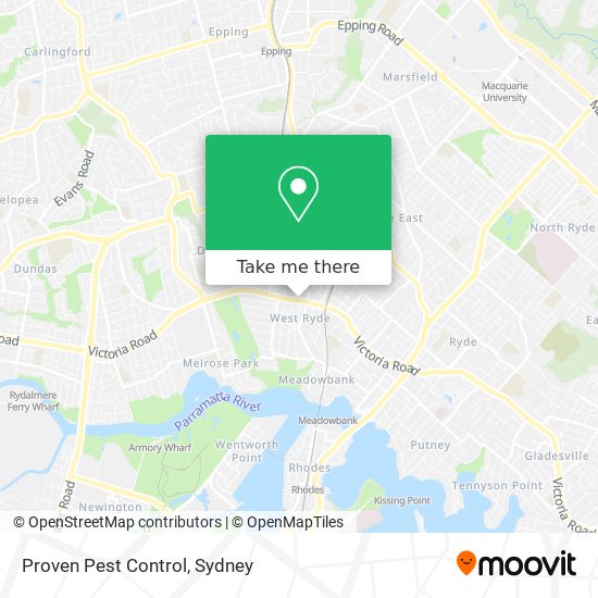 Mapa Proven Pest Control