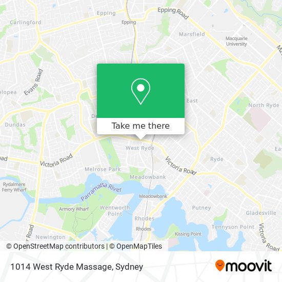 Mapa 1014 West Ryde Massage