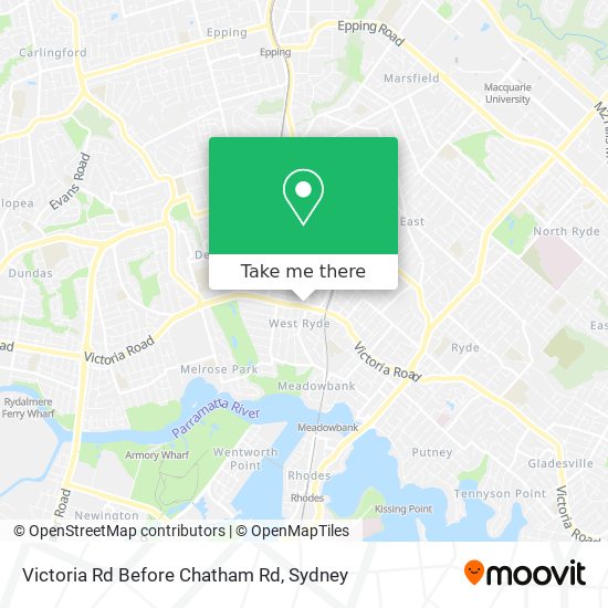 Victoria Rd Before Chatham Rd map