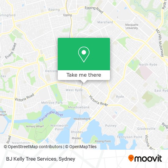 BJ Kelly Tree Services map