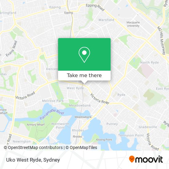 Mapa Uko West Ryde