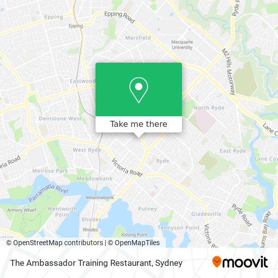 The Ambassador Training Restaurant map