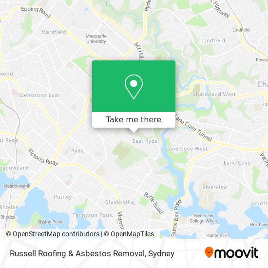 Russell Roofing & Asbestos Removal map