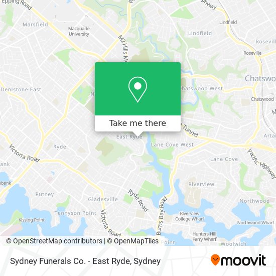 Sydney Funerals Co. - East Ryde map