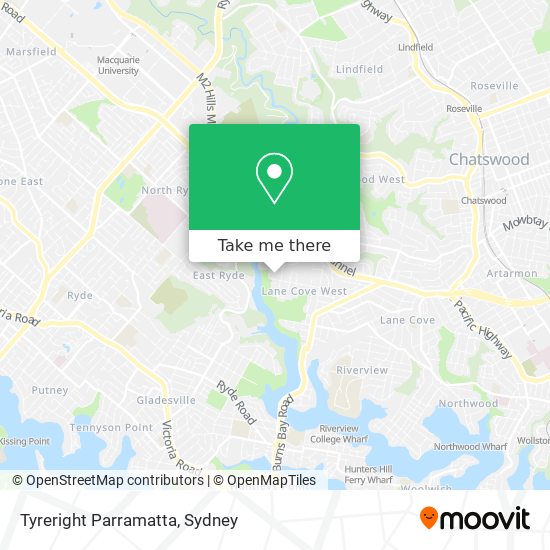 Tyreright Parramatta map