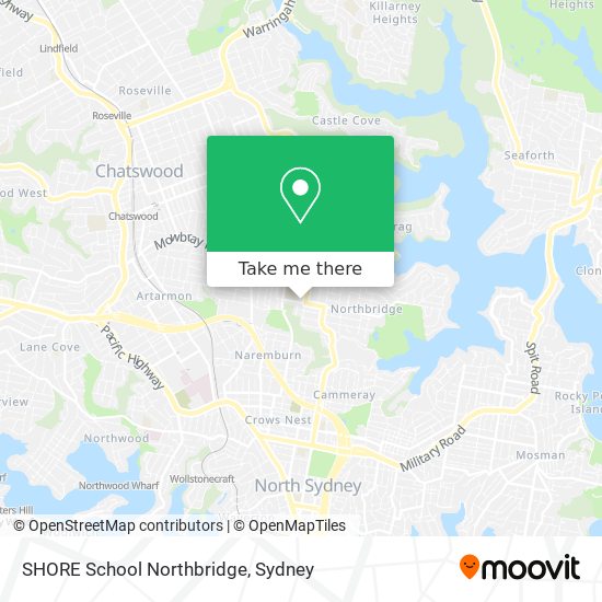 Mapa SHORE School Northbridge