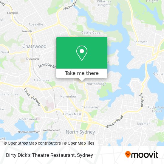 Mapa Dirty Dick's Theatre Restaurant