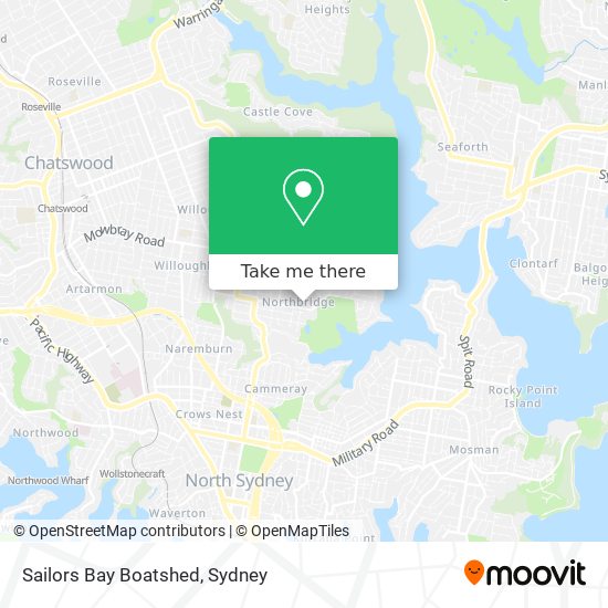 Sailors Bay Boatshed map