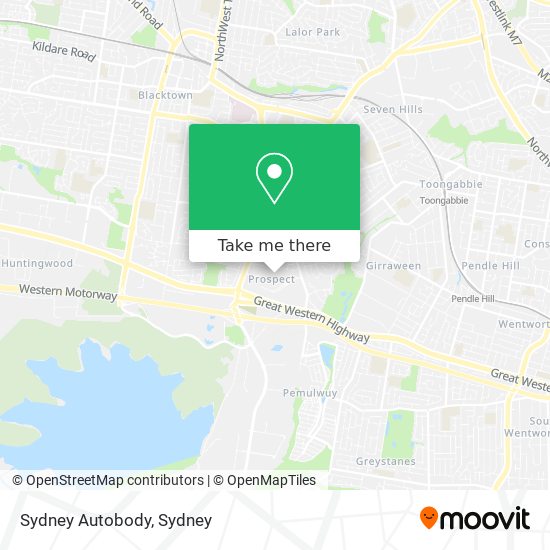 Sydney Autobody map