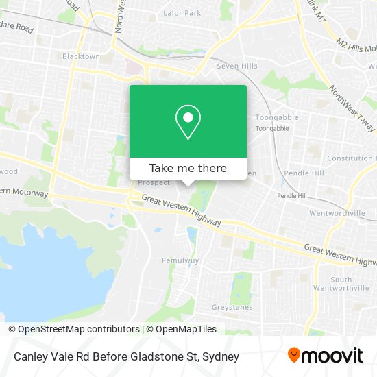 Canley Vale Rd Before Gladstone St map
