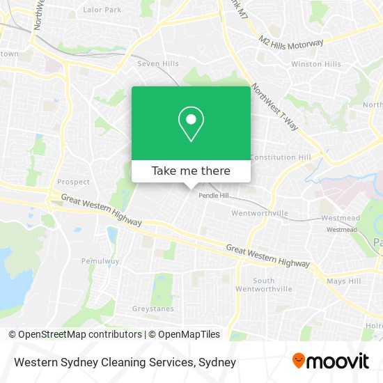 Western Sydney Cleaning Services map