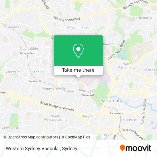 Mapa Western Sydney Vascular