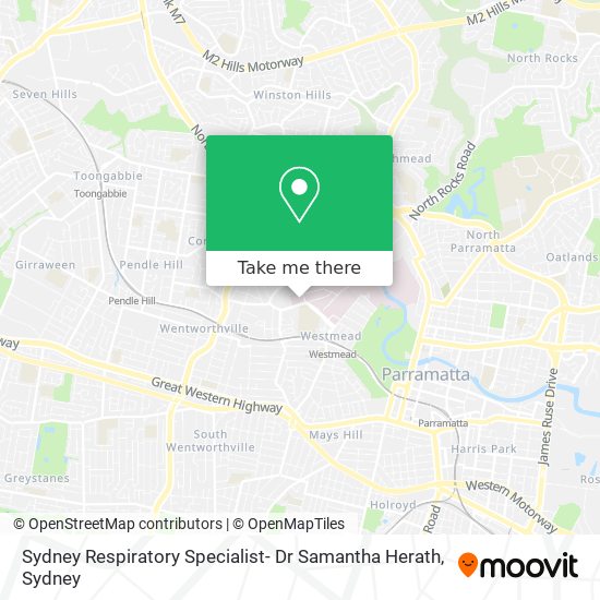 Sydney Respiratory Specialist- Dr Samantha Herath map