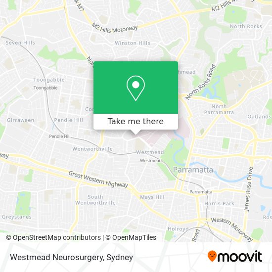 Mapa Westmead Neurosurgery