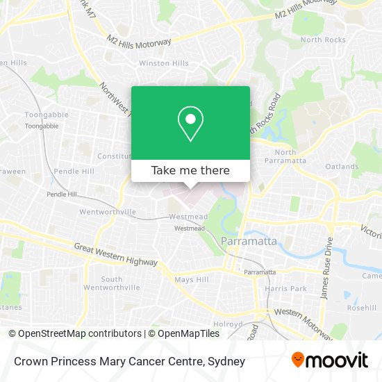 Crown Princess Mary Cancer Centre map