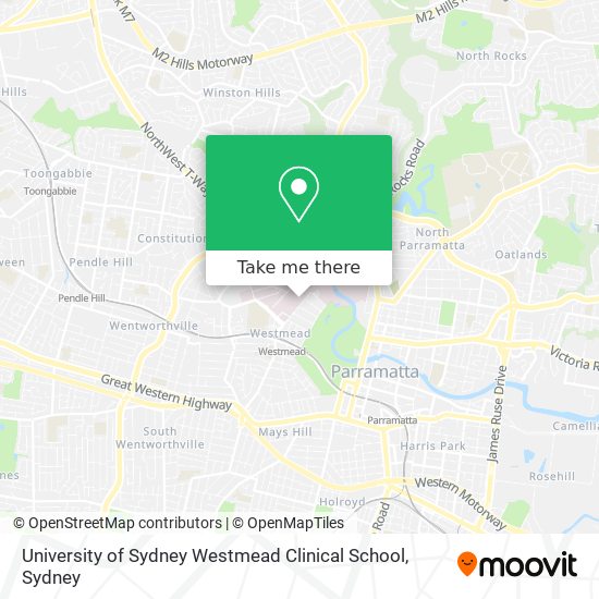 University of Sydney Westmead Clinical School map