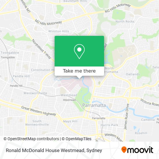 Ronald McDonald House Westmead map