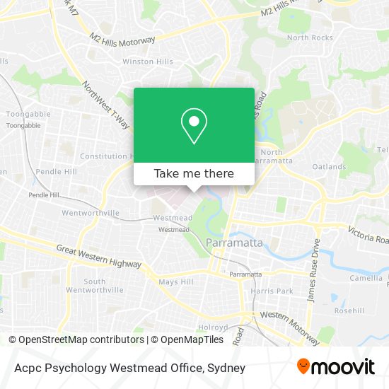 Acpc Psychology Westmead Office map