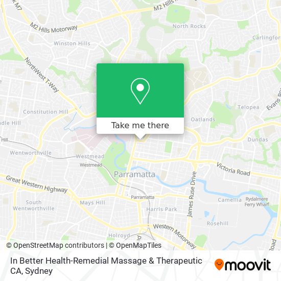 In Better Health-Remedial Massage & Therapeutic CA map