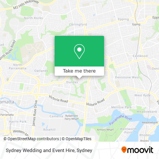 Sydney Wedding and Event Hire map