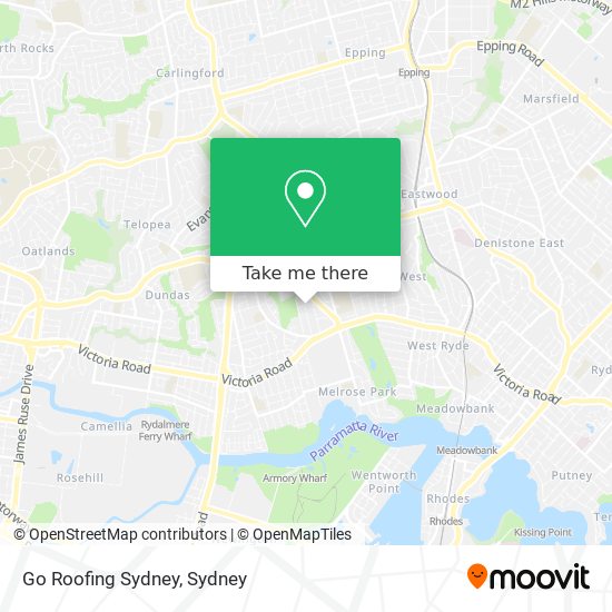 Go Roofing Sydney map