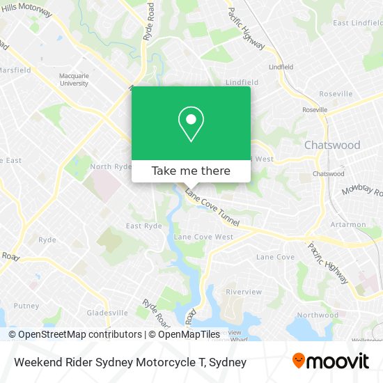 Weekend Rider Sydney Motorcycle T map