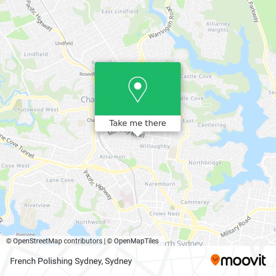 French Polishing Sydney map