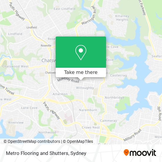 Metro Flooring and Shutters map