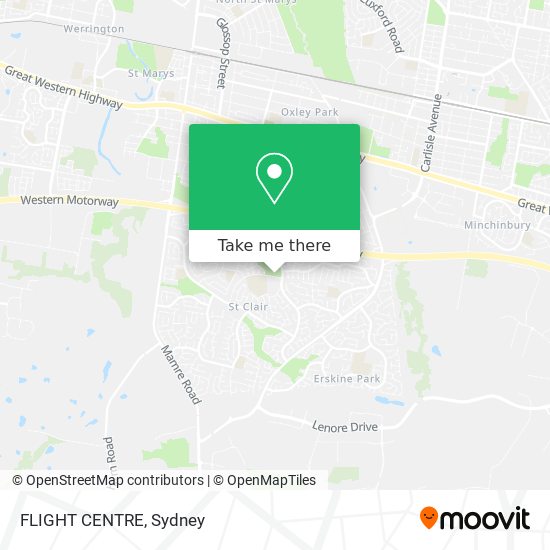 FLIGHT CENTRE map