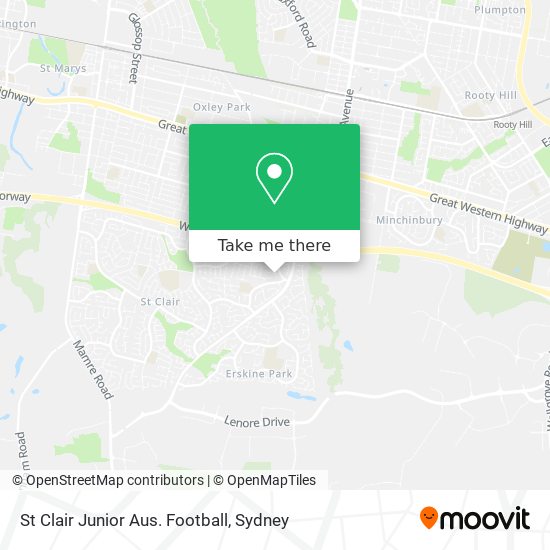 St Clair Junior Aus. Football map