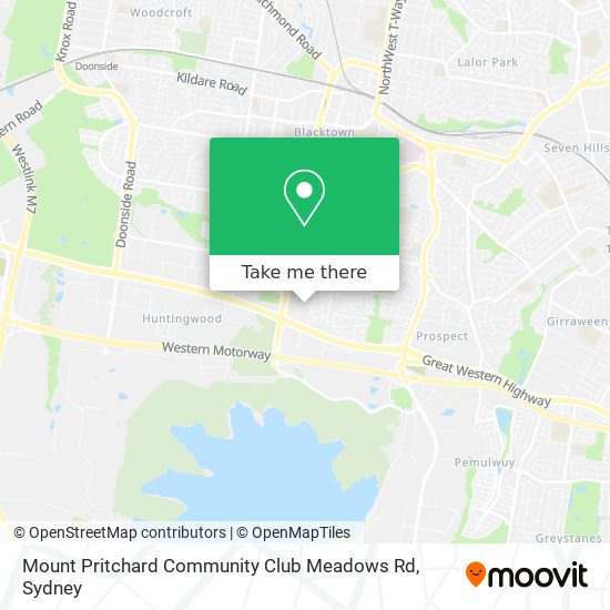 Mount Pritchard Community Club Meadows Rd map