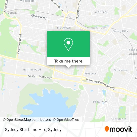 Mapa Sydney Star Limo Hire