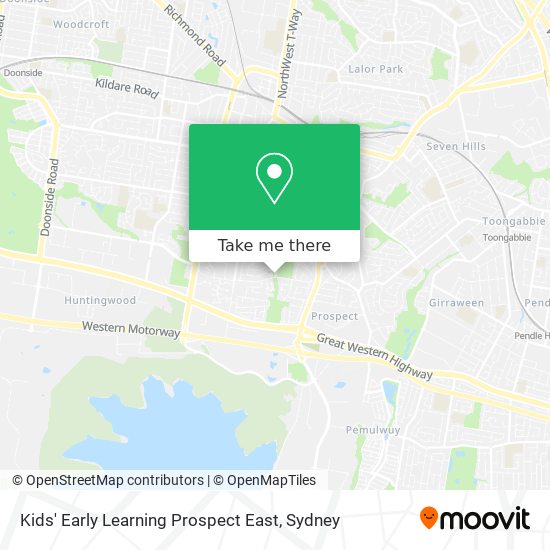 Kids' Early Learning Prospect East map