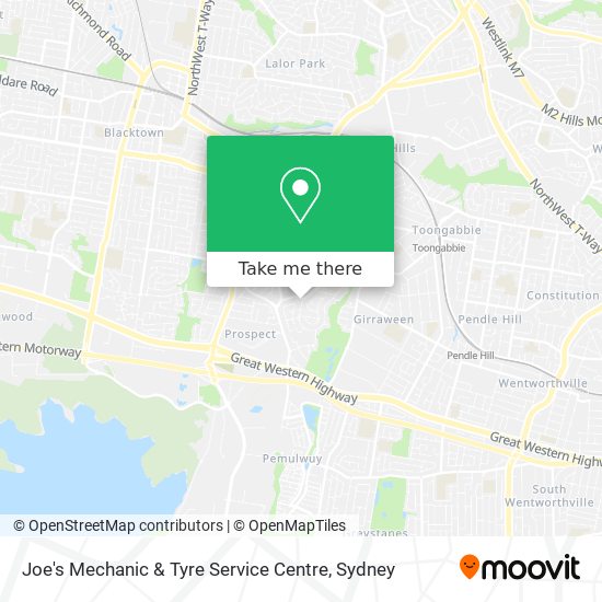 Joe's Mechanic & Tyre Service Centre map
