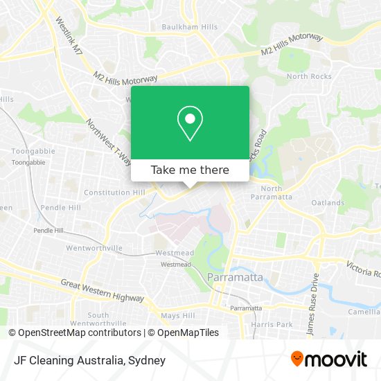 Mapa JF Cleaning Australia