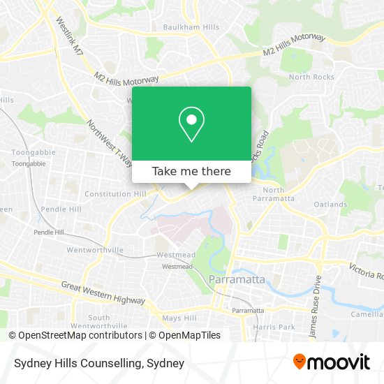 Sydney Hills Counselling map