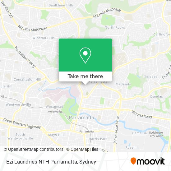 Mapa Ezi Laundries NTH Parramatta