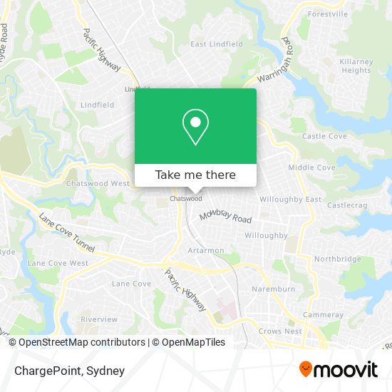 Mapa ChargePoint