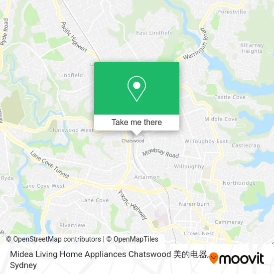 Midea Living Home Appliances Chatswood 美的电器 map