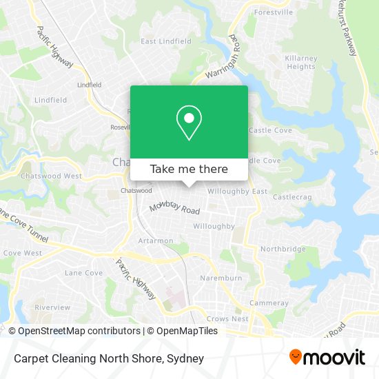 Carpet Cleaning North Shore map